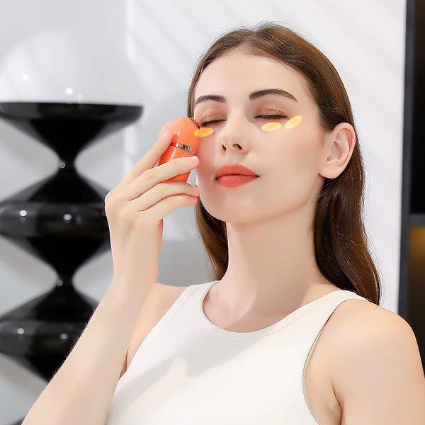 Nano Mist Eye Massager & Humidifier Usb C Hot Compress Wrinkle Reduction Deep Hydration (Orange) Massagers