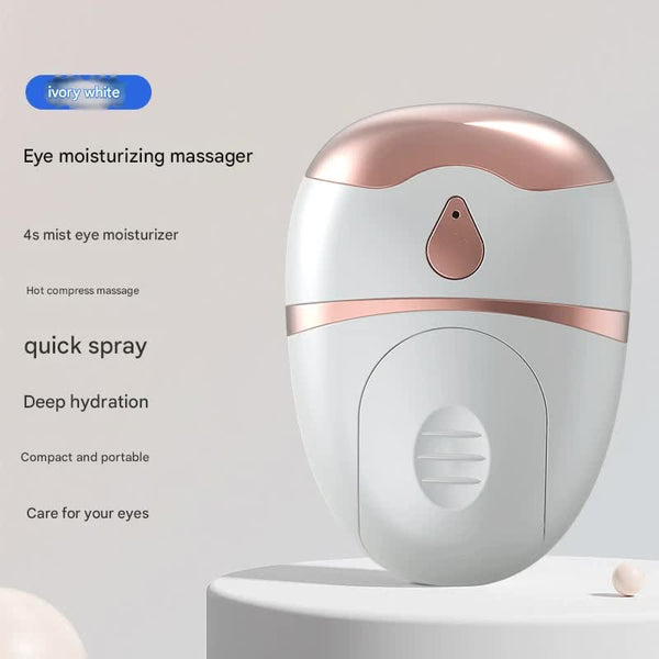 Nano Mist Eye Massager & Humidifier Usb C Hot Compress Wrinkle Reduction Deep Hydration (White) Massagers