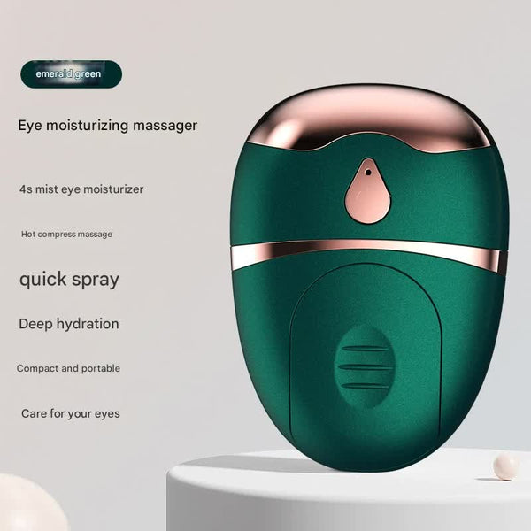 Nano Mist Eye Massager & Humidifier Usb C Hot Compress Wrinkle Reduction Deep Hydration (Dark Green) Massagers