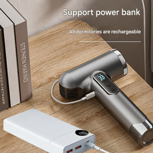 Cordless Rechargeable Hair Dryer 120000 Rpm High Speed Motor 15600Mah Battery Hot & Cold Air Grey Hair Dryers