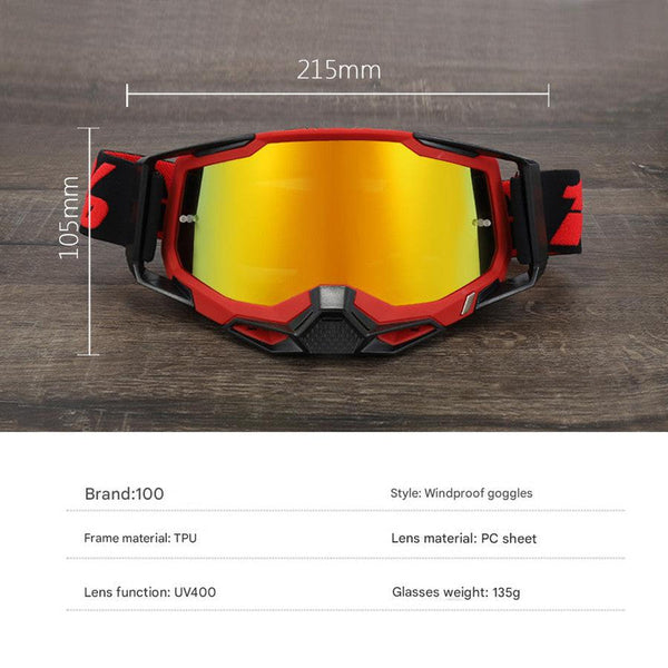 Pro Motocross Goggles Windproof Uv400 Protection With Tpu Frame & Pc Lens Adjustable Strap (Yellow Transparent Lens) Sunglasses Goggles