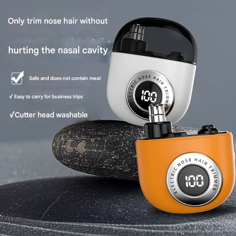 Mini Electric Nose Hair Trimmer Usb C Rechargeable Led Display Washable ...