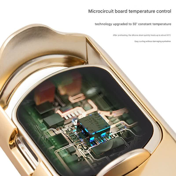 Rechargeable Electric Heated Eyelash Curler 55C Constant Temperature Led Display Gentle Curling(Pink) Eyelash Tools