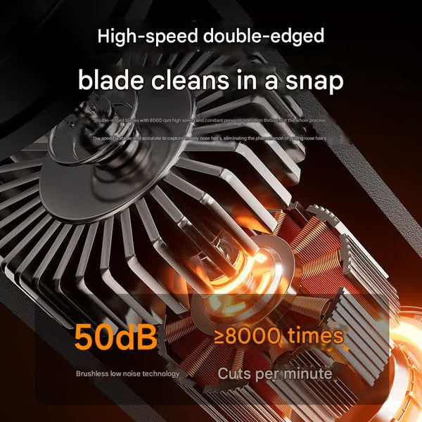 Electric Nose & Ear Hair Trimmer Usb C Rechargeable Led Display Washable 360Deg Head Low Noise(Silver) Clippers & Trimmers