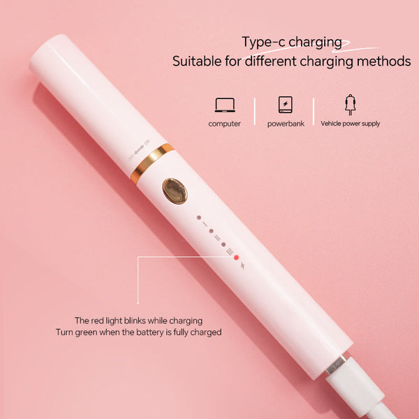 Rechargeable Heated Eyelash Curler Wand 3 Temperature Gears Type Charging All Day Curl(White) Eyelash Tools