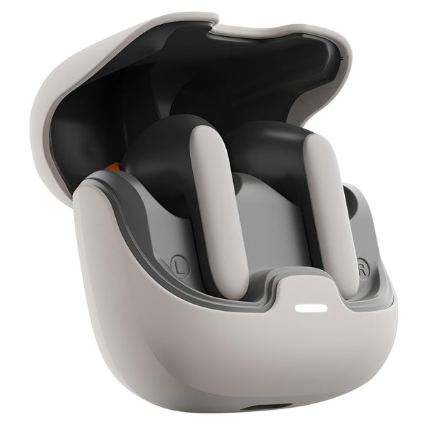 Tws With Quad Mic Noise Cancellation 100H Playtime Bluetooth 5.3 45Ms Low Latency Fast Charge Beige Earbuds