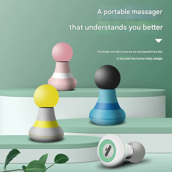 Mini Electric Fascia Massage Gun Portable Deep Tissue Percussion Massager With Quiet Motor Blue Massagers