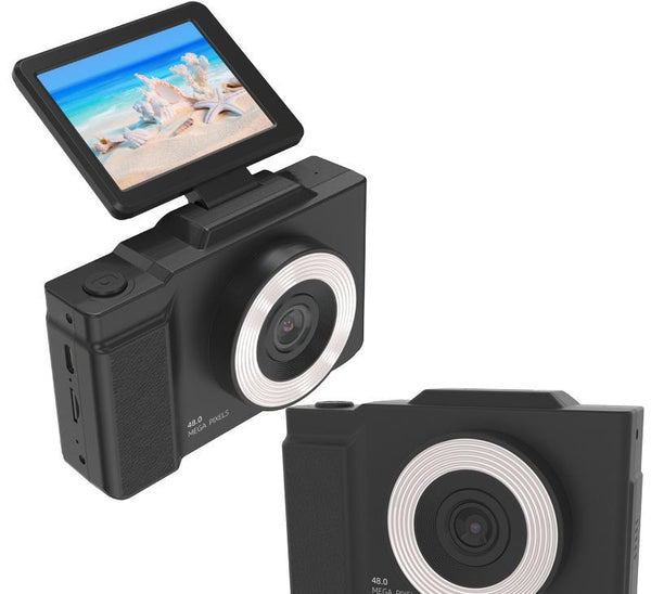 48Mp Student Digital Camera With 180 Flip Screen & 3 Setting Fill Light(Black) Digital Cameras