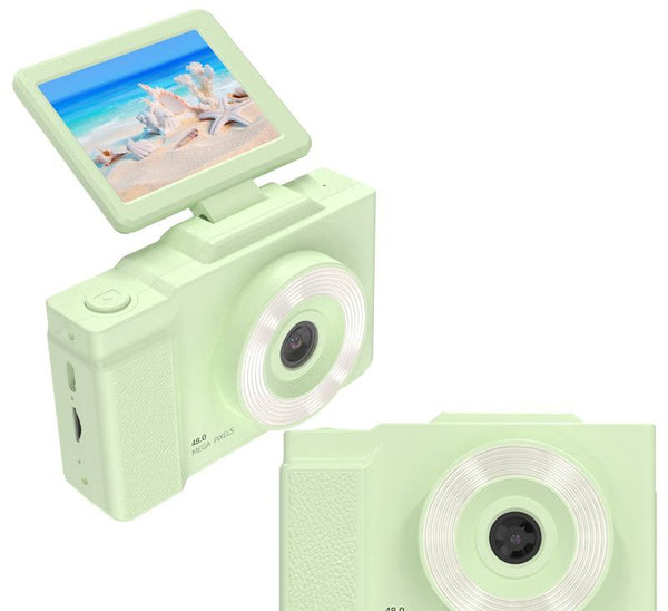 48Mp Student Digital Camera With 180 Flip Screen & 3 Setting Fill Light(Green) Digital Cameras