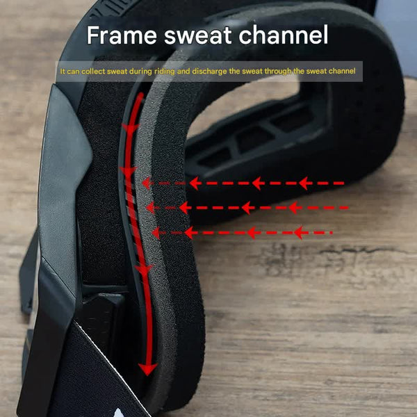 Professional Motocross Ski Goggles Hiper Lens Tpu Frame Black With White Belt Blue Goggles & Sunglasses