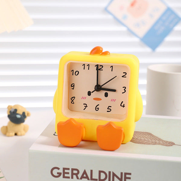 Adorable Cartoon Animal Alarm Clock Silent Quartz Movement Loud Battery Operated(Yellow) Alarm Clocks & Clock Radios