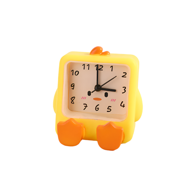 Adorable Cartoon Animal Alarm Clock Silent Quartz Movement Loud Battery Operated(Yellow) Alarm Clocks & Clock Radios
