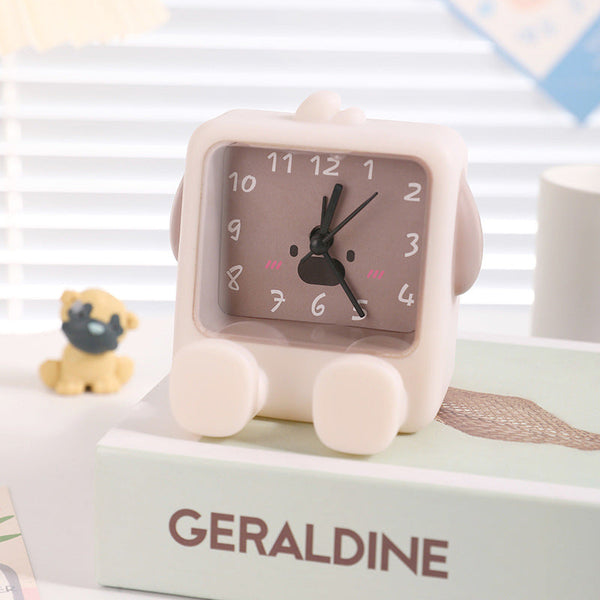 Adorable Cartoon Animal Alarm Clock Silent Quartz Movement Loud Battery Operated(Beige) Alarm Clocks & Clock Radios