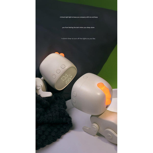 Adorable Dinosaur Alarm Clock & Visual Timer Kids' Wake Up Helper With Night Light & Multiple Ringtones Pink Alarm Clocks & Clock Radios