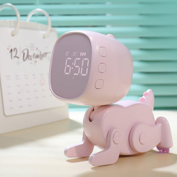 Adorable Dinosaur Alarm Clock & Visual Timer Kids' Wake Up Helper With Night Light & Multiple Ringtones Pink Alarm Clocks & Clock Radios