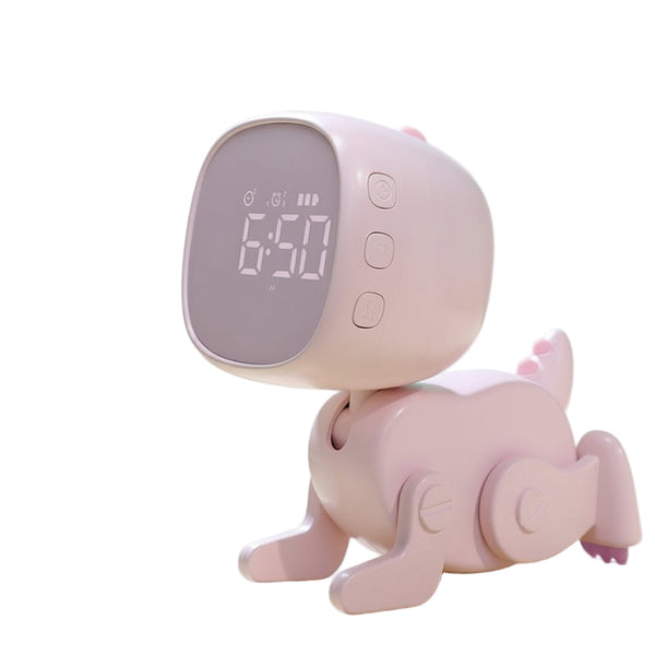 Adorable Dinosaur Alarm Clock & Visual Timer Kids' Wake Up Helper With Night Light & Multiple Ringtones Pink Alarm Clocks & Clock Radios
