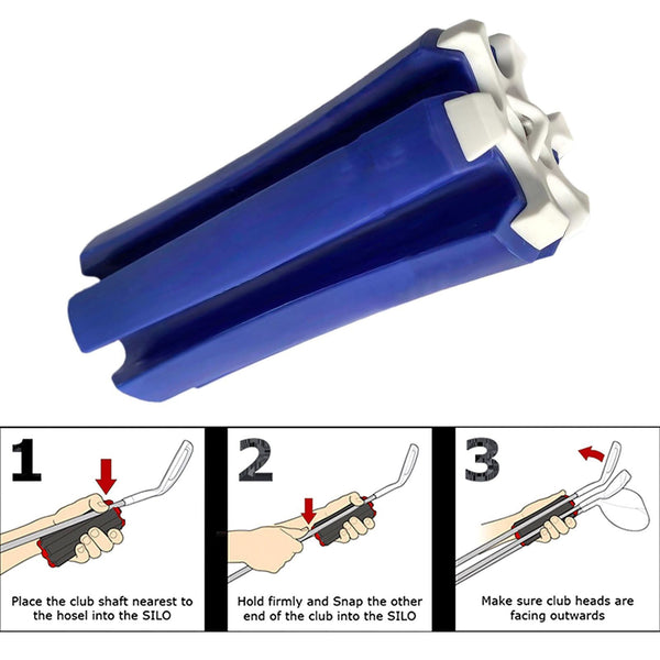 Golf Club Carrier "Silo" Holds 3 Clubs Lightweight & Easy To (Black Orange) Other Golf Accessories