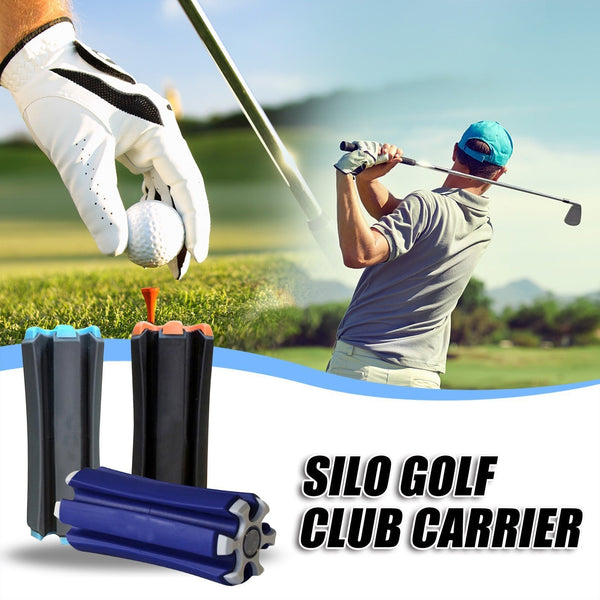 Golf Club Carrier "Silo" Holds 3 Clubs Lightweight & Easy To (Black Orange) Other Golf Accessories