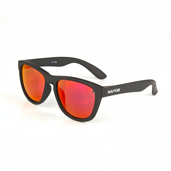 Nafeib Polarized Sports Lightweight Tr90 Frame Uv400 Protection For Riding & Outdoor Activities Black Sunglasses