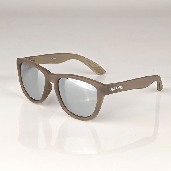 Nafeib Polarized Sports Lightweight Tr90 Frame Uv400 Protection For Riding & Outdoor Activities Transparent Gray Sunglasses