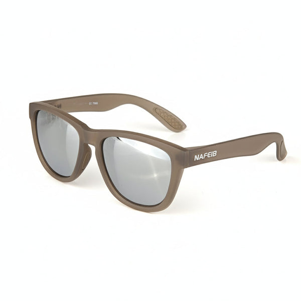 Nafeib Polarized Sports Lightweight Tr90 Frame Uv400 Protection For Riding & Outdoor Activities Transparent Gray Sunglasses