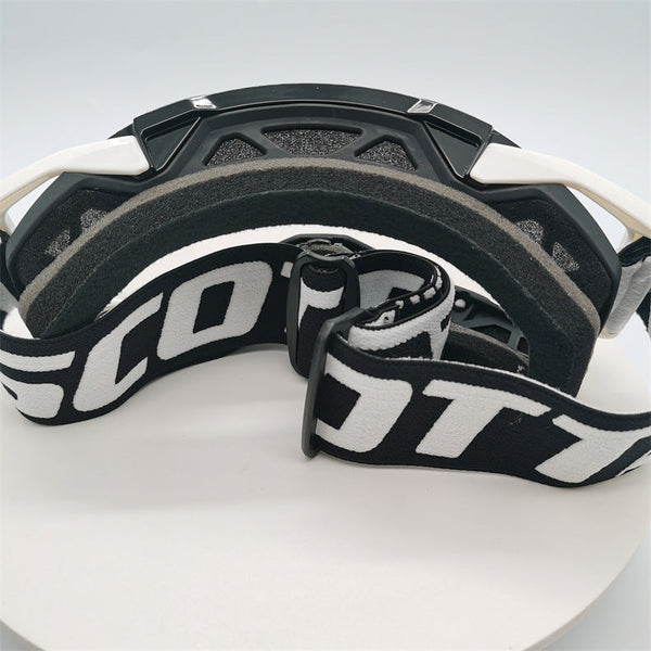 Performance Motocross & Off Road Goggles Increased Impact Protection With Lens Lock System(Red And Black Frame Blue Film) Sunglasses Goggles