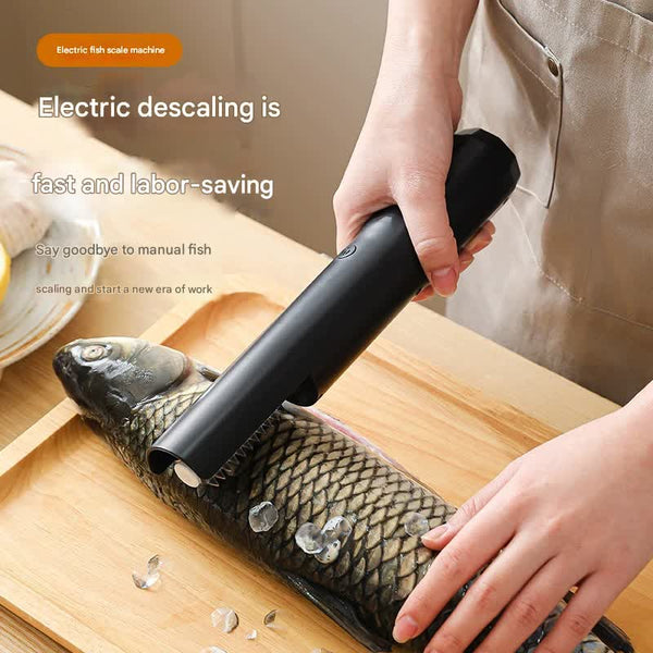 Electric Fish Scaler Waterproof Stainless Steel Brushless Motor Infinitely Variable Speed(Blue) Other Kitchen Gadgets