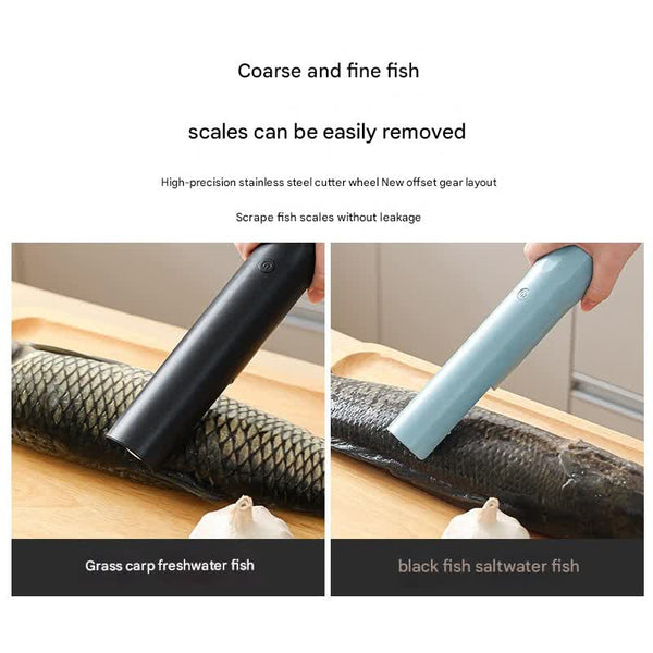 Electric Fish Scaler Waterproof Stainless Steel Brushless Motor Infinitely Variable Speed(Pink) Other Kitchen Gadgets