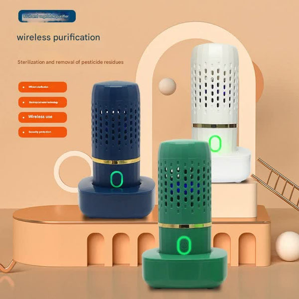 Wireless Fruit & Vegetable Purifier Electrolytic Cleaning Removes Residue Ipx7 Waterproof Blue Other Kitchen Gadgets