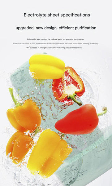 Wireless Fruit & Vegetable Purifier Electrolytic Cleaning Removes Residue Ipx7 Waterproof Green Other Kitchen Gadgets