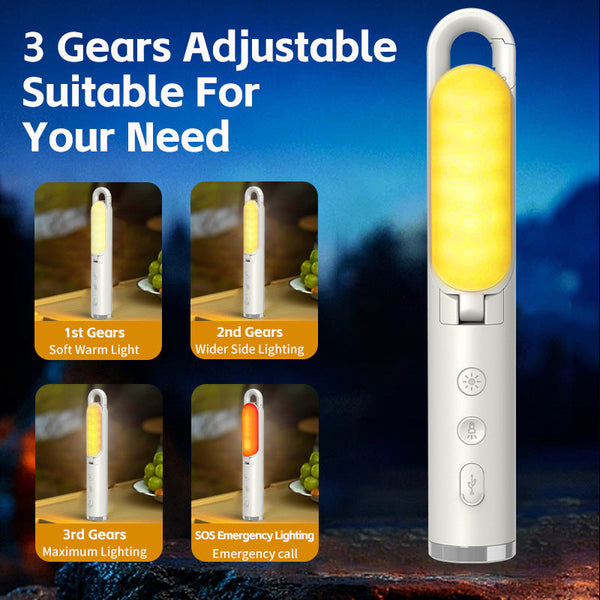 Multi Function Folding Led Camping Lantern & Flashlight Usb Rechargeable 3 Light Modes + Sos(Light Green) Lanterns