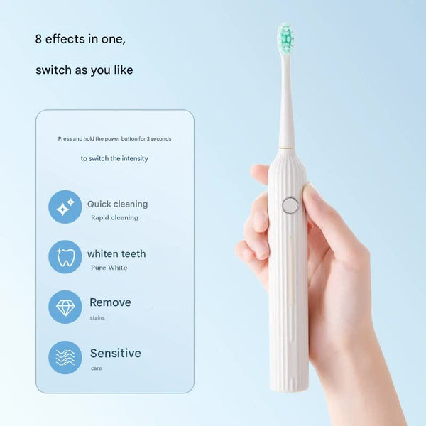 Advanced Sonic Electric Toothbrush 8 Modes Long Battery Life (300 Days Standby) Gentle & Effective Cleaning(Pink) Electric Toothbrushes