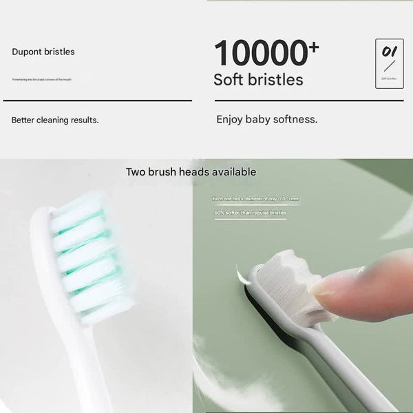 Sonic Electric Toothbrush 31000 Vpm 4 Modes 10000+ Soft Bristles Travel Case Charging Base White Electric Toothbrushes