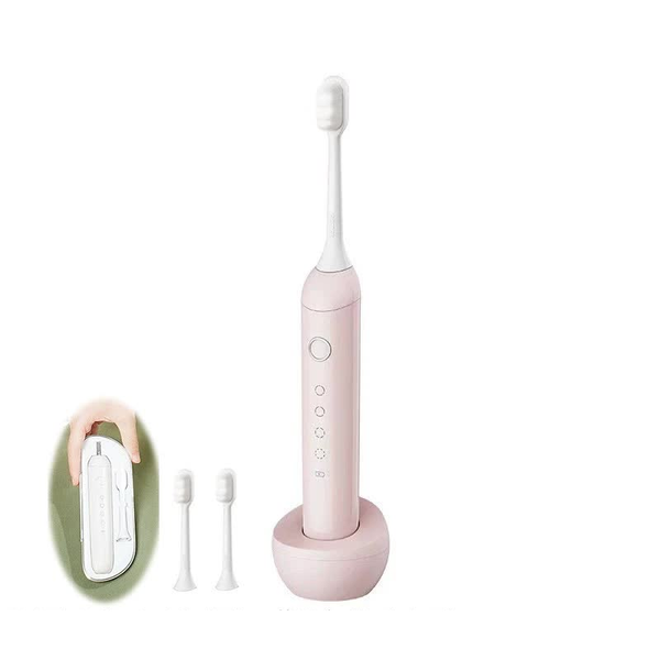 Sonic Electric Toothbrush With 31000 Vpm 4 Modes 10000+ Soft Bristles Travel Case Charging Base Pink Electric Toothbrushes