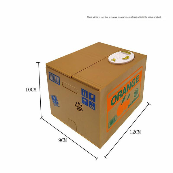 Adorable Cat Stealing Coin Piggy Bank Automatic Money Saving Box For Kids & Adults(Orange And White Cat) Money Boxes