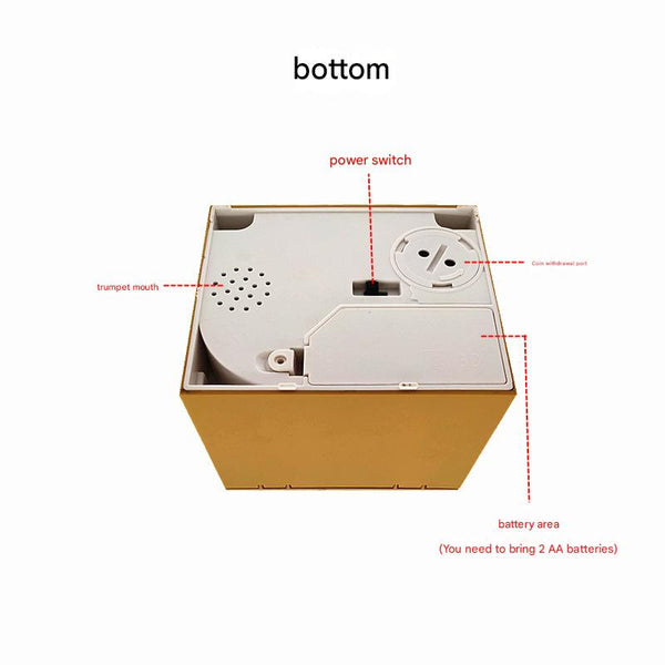 Adorable Cat Stealing Coin Piggy Bank Automatic Money Saving Box For Kids & Adults(Grape Gray Cat) Money Boxes