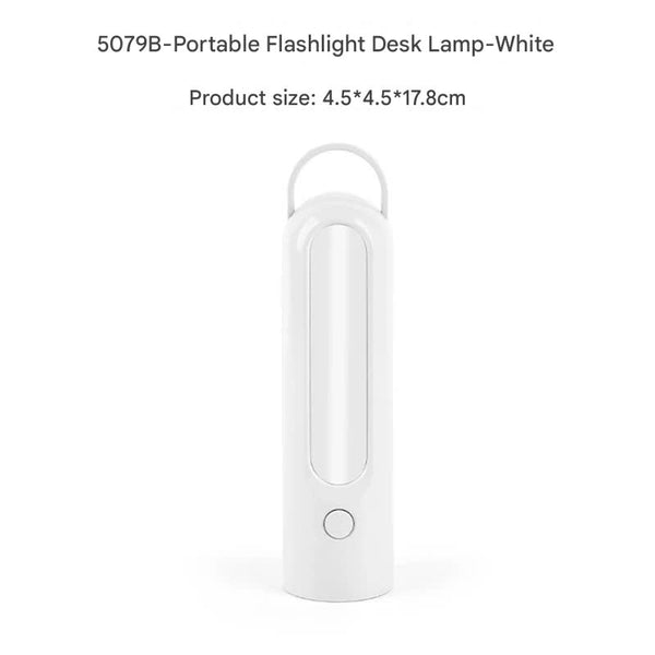 2 In 1 Led Camping Lantern & Flashlight Usb Rechargeable Dual Light Modes Handle Model White Lanterns