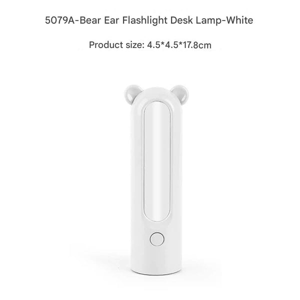 2 In 1 Led Camping Lantern And Flashlight Usb Rechargeable Dual Light Modes Bear Model White Lanterns