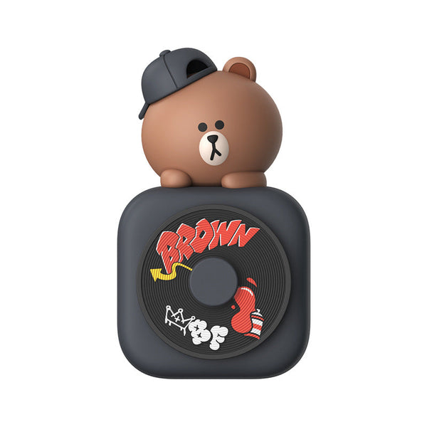 Car Air Freshener Cd Player Design With Spinning Record & Cute Character Topper(Brown Bear) Air Fresheners