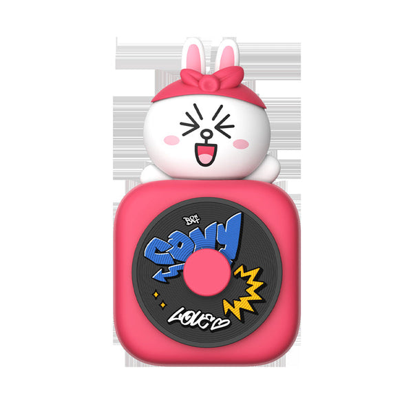 Car Air Freshener Cd Player Design With Spinning Record & Cute Character Topper(White Bunny) Air Fresheners