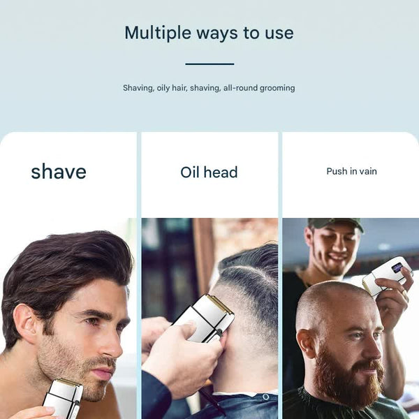 Professional Electric Foil Shaver For Men 3 Speed Modes Led Display Usb Rechargeable Waterproof(Gold) Men's Shavers