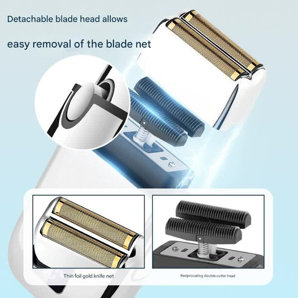 Professional Electric Foil Shaver For Men 3 Speed Modes Led Display Usb Rechargeable Waterproof(Gold) Men's Shavers