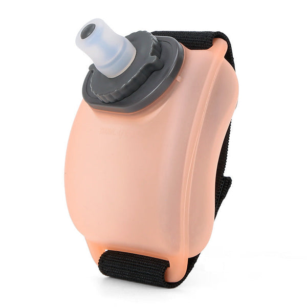 Wearable Sports Wrist Water Bottle 200Ml Bpa Free Silicone Flask With Adjustable Strap & Bite Valve(Orange) Water Bottles & Vacuum Flasks