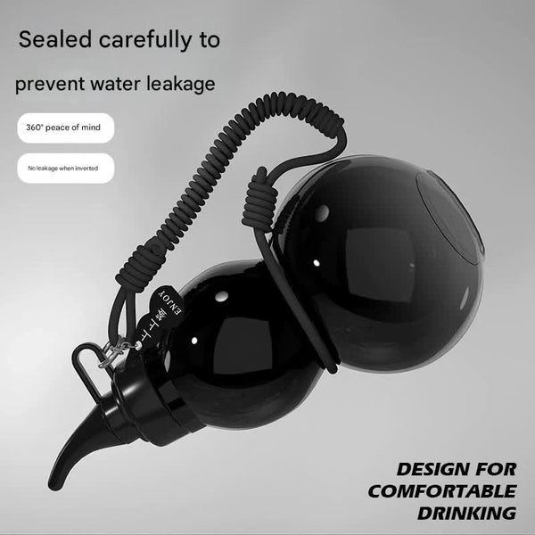 Unique Gourd Shaped Sports Water Bottle 800Ml Tritan Material Leakproof With Carry Strap Blue Water Bottles & Vacuum Flasks