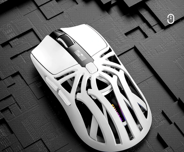 Tri Mode Wireless Gaming Mouse 1Khz Polling 10000 Dpi Digital Display Lightweight White Keyboard & Mouse Bundles