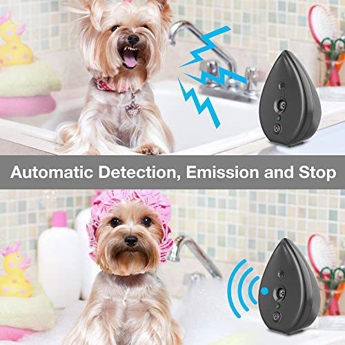 Automatic Ultrasonic Dog Bark Deterrent Up To 50Ft Range Safe Frequency Conversion Indoor Use(Grey) Bark Control