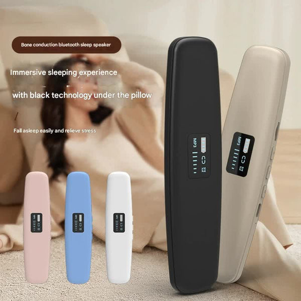 Under Pillow Bone Conduction Sleep Sound Device Bluetooth 5.3 Tf Card 8H Playtime & Timer(Pink) Audio Docks & Mini Speakers