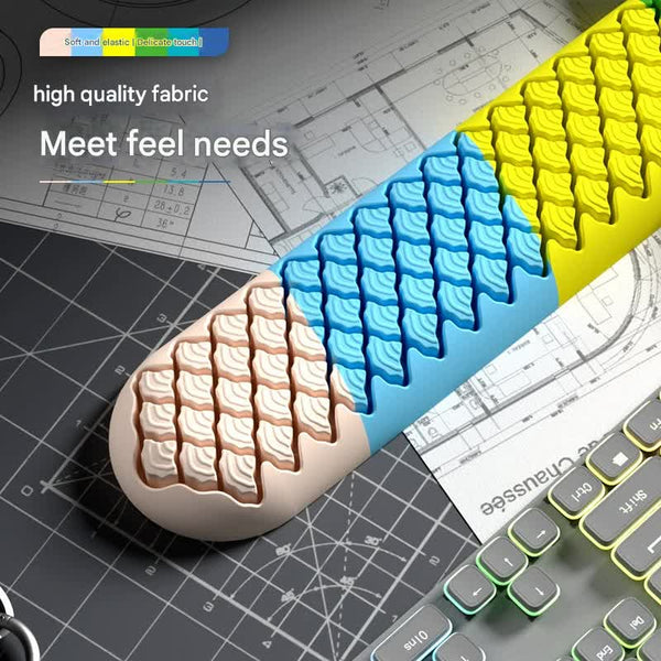 Ergonomic Keyboard & Mouse Wrist Rest Set Soft Silicone Non Slip Base Comfortable Support(Yellow) Mouse Pads & Wrist Rests