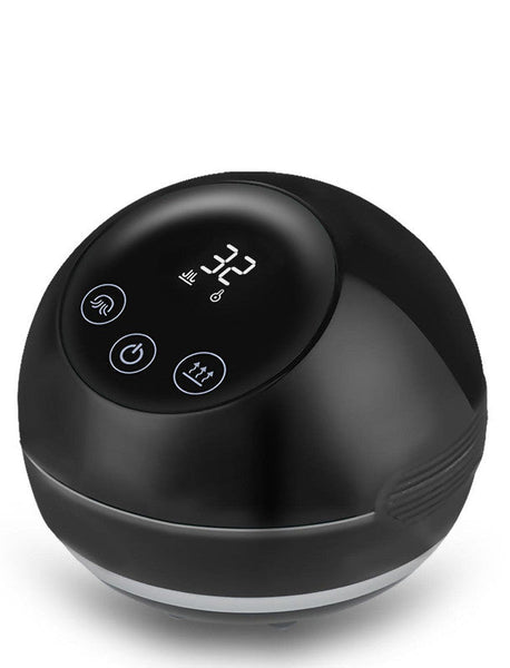 Smart Electric Cupping Gua Sha Massager With Red Light Therapy & Magnetic Stones 5 Levels Rechargeable Black Massagers