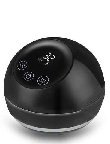 Smart Electric Cupping Gua Sha Massager With Red Light Therapy & Magnetic Stones 5 Levels Rechargeable Black Massagers